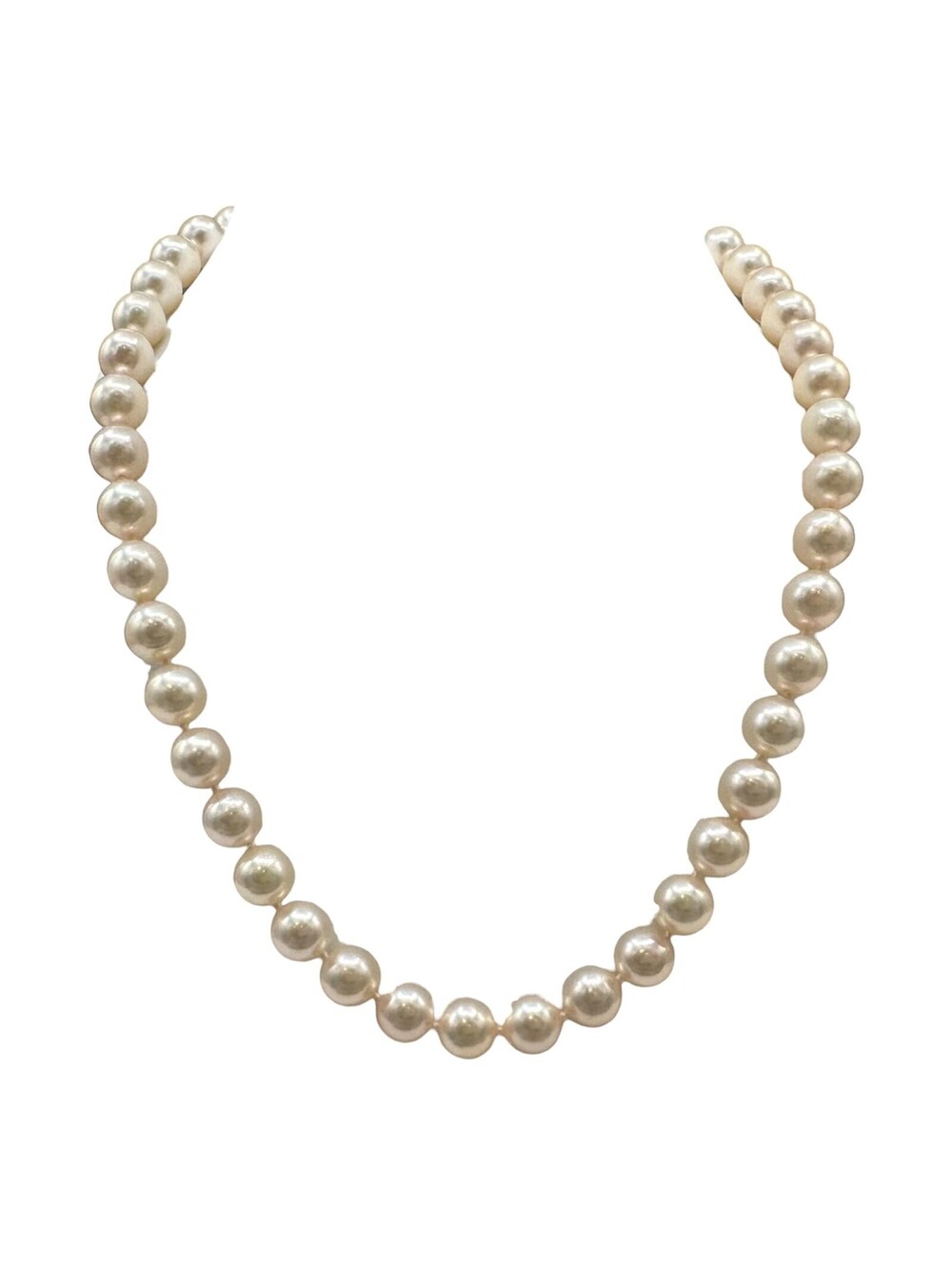 Akoya Pearl Strand Necklace 6.5–7mm 18in 14K Gold Clasp